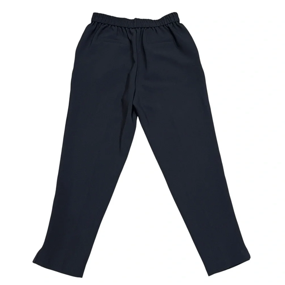 Anthropologie Navy Blue Copley Tapered Leg Pleated Trouser Pants size XS
